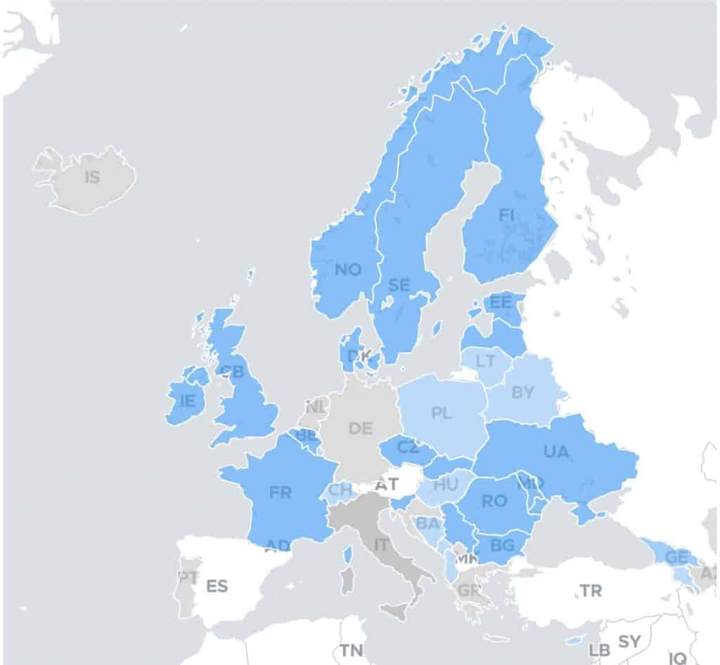 open b2b data european countries