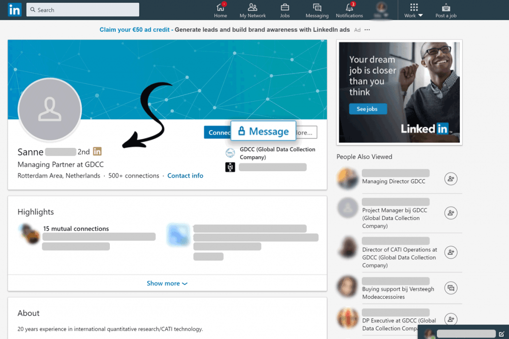 How to Message Someone if Not Connected on LinkedIn?
