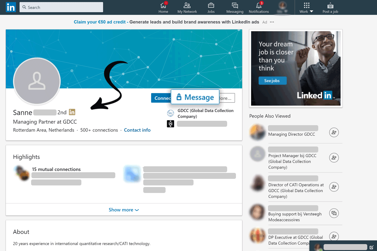 How to Contact Someone if Not Connected on LinkedIn Sales.Rocks