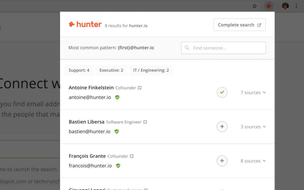 hunter-chrome-extension