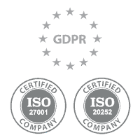 GDPR and ISO badges for Sales.Rocks