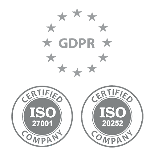 GDPR and ISO badges for Sales.Rocks