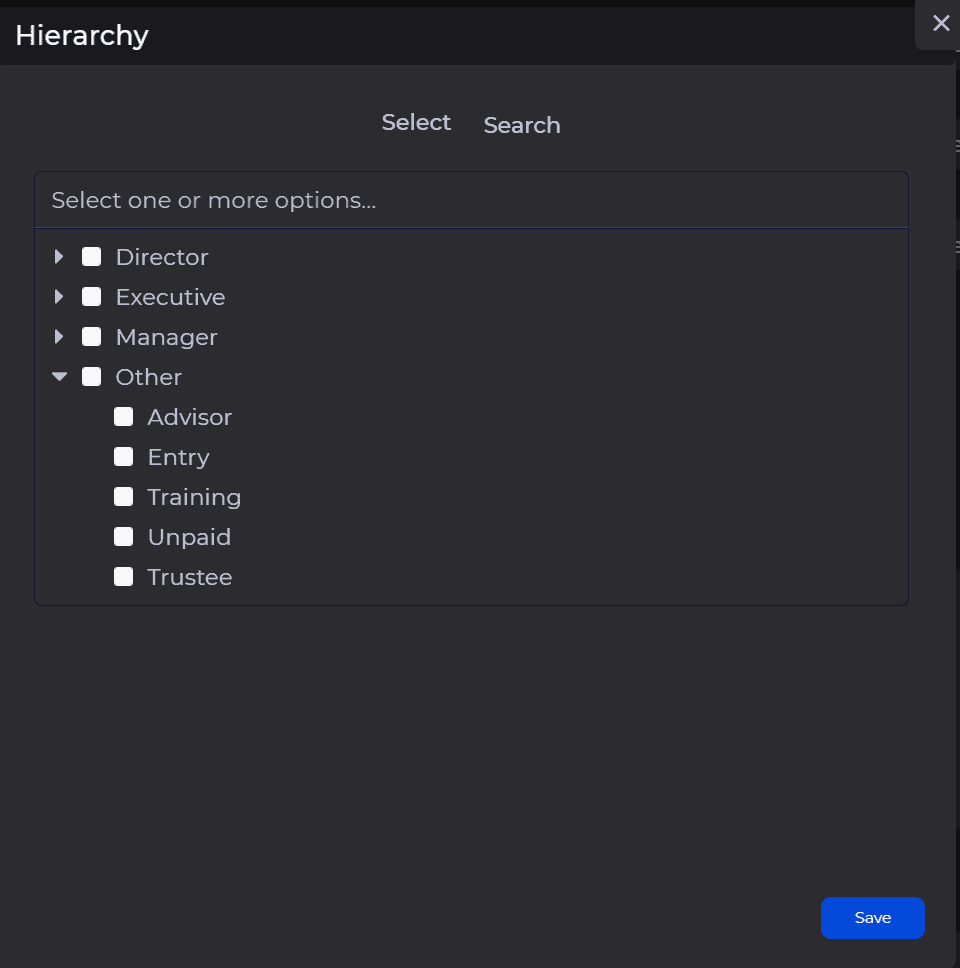 find B2B contacts by hierarchy