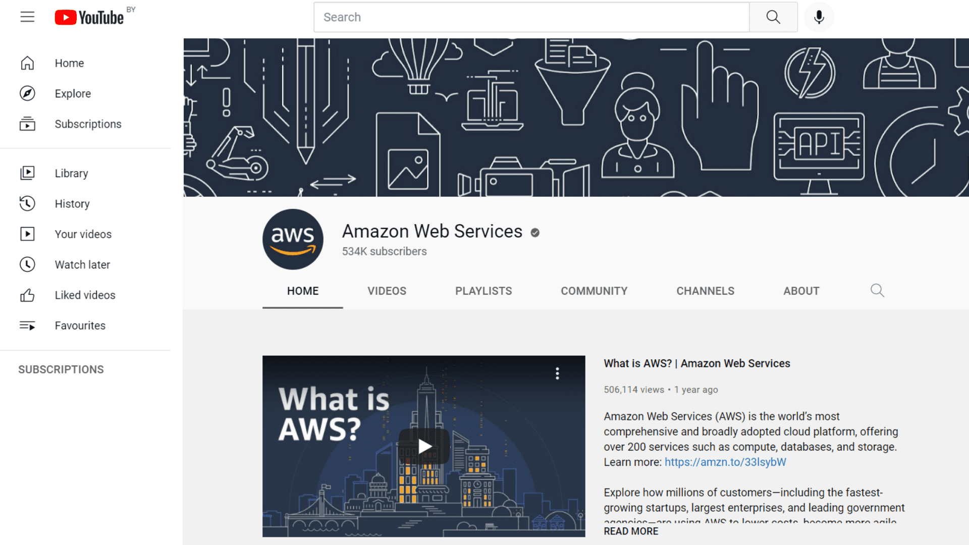 AWS uses a 3 minutes long video to present its capabilities