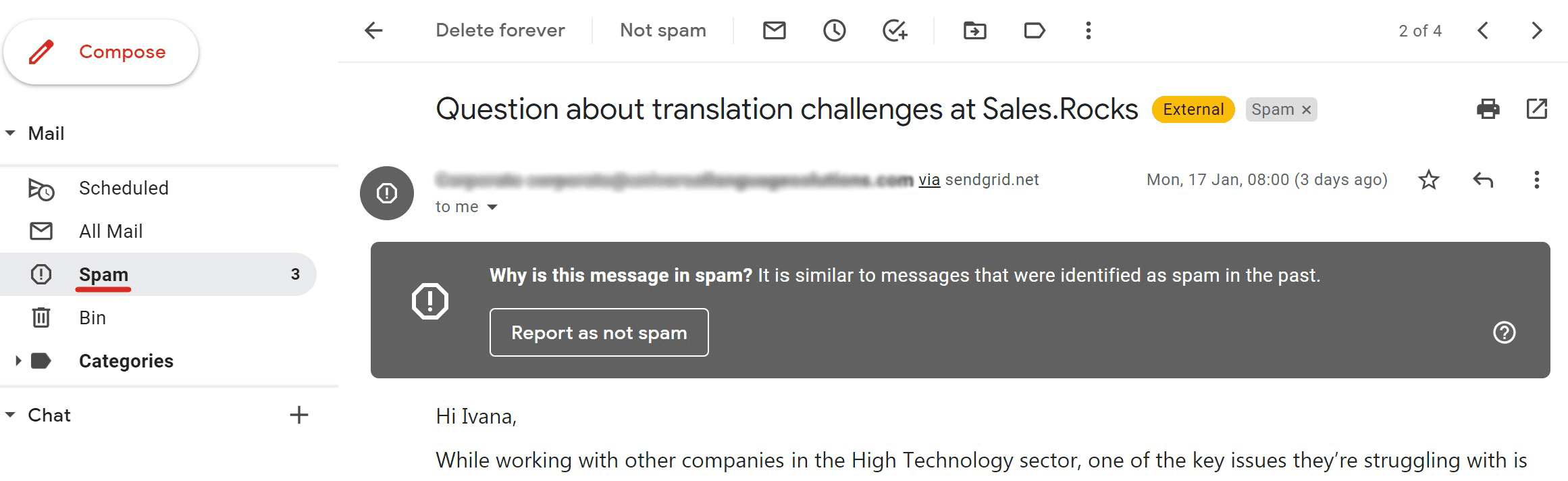 spam email